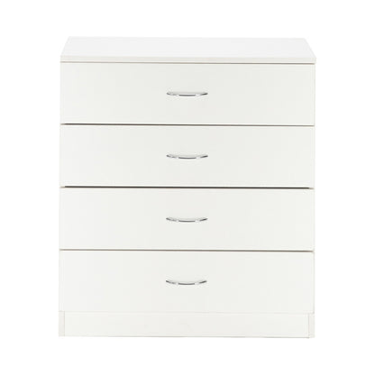4-Drawer Storage Cabinet – White Minimalist Design