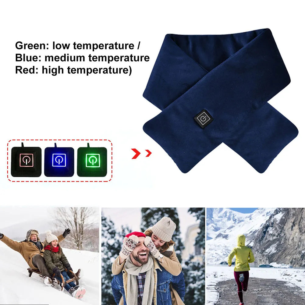 Electric Heating Scarf 3 Temp Modes USB