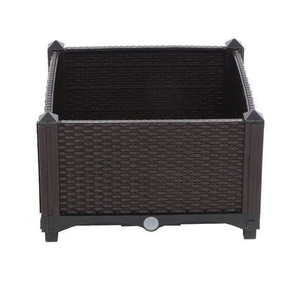 2PCS Brown Modular Planter Box – Free Splicing & Weather-Resistant