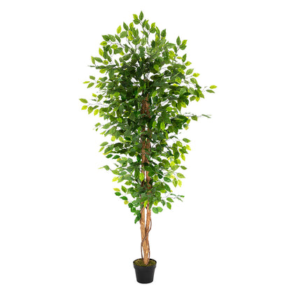 6FT Artificial Banyan Tree – Solid Wood Trunk & 1260 Lifelike Leaves