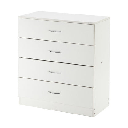 4-Drawer Storage Cabinet – White Minimalist Design