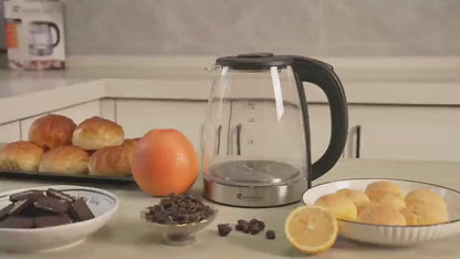 Electric Stainless Steel Glass Kettle Auto Shut-off 1.8L